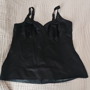 Ruby Ribbon Black Sheer Cami Size 44